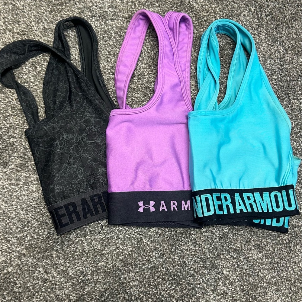 Under Armour Sports Bra Trio - Black, Purple, Blue